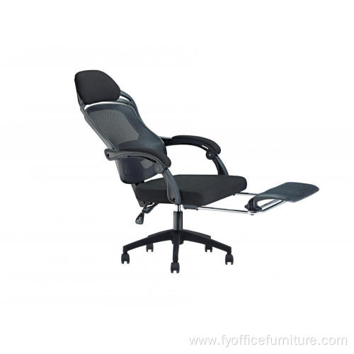 EX-factory price Ergonomic office mesh chair staff chair with footrest